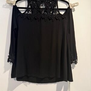 Black Lace Women's Top